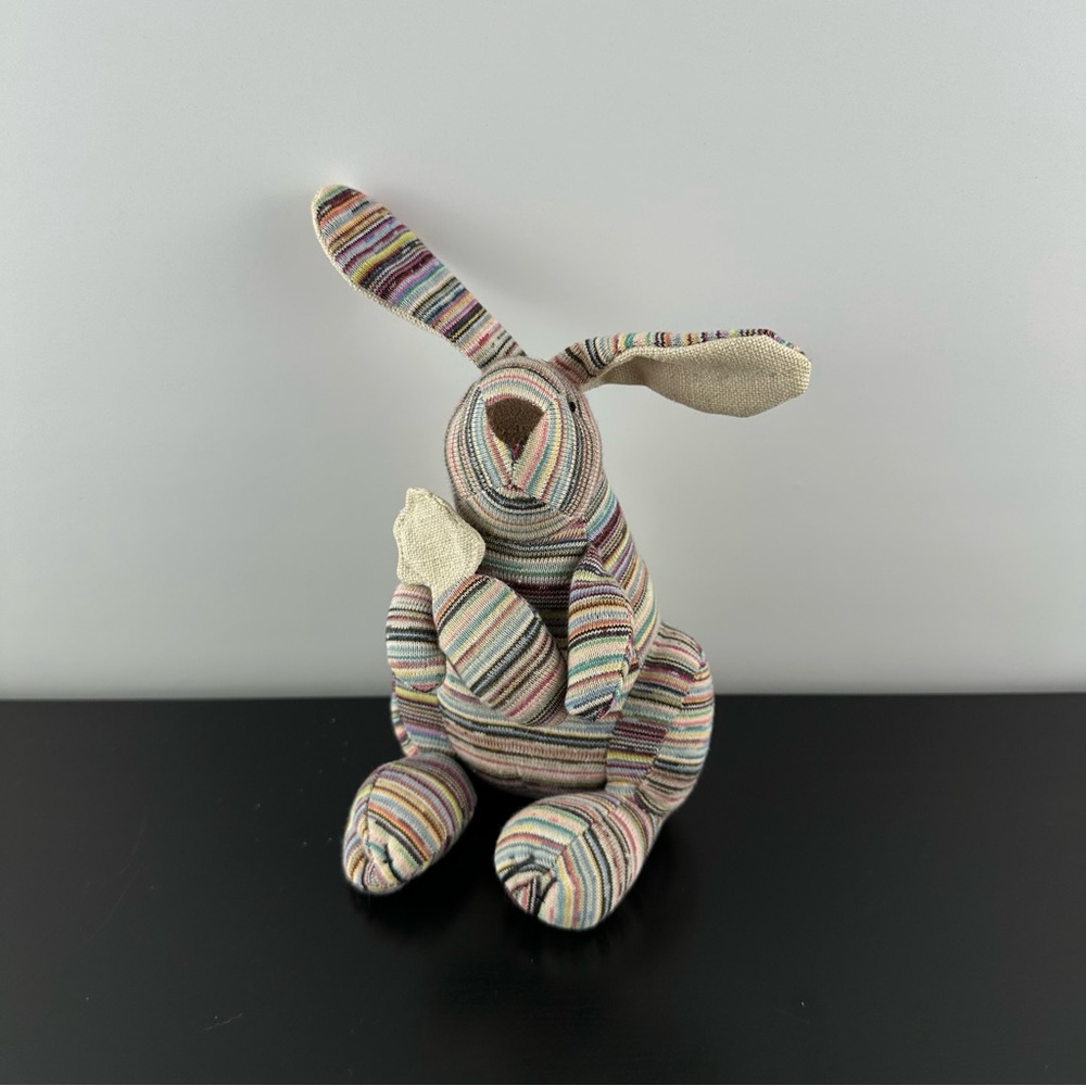 Muji x Jellycat Collab (?) Bunny with Carrot Stripped Plush Stuffed Animal 6.5”